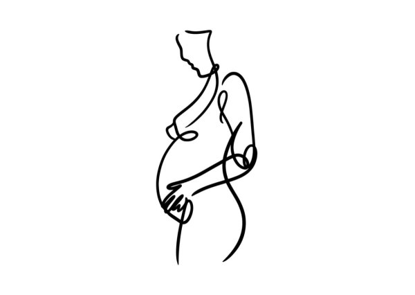 Bien-être naturel pendant la grossesse (illustration)
